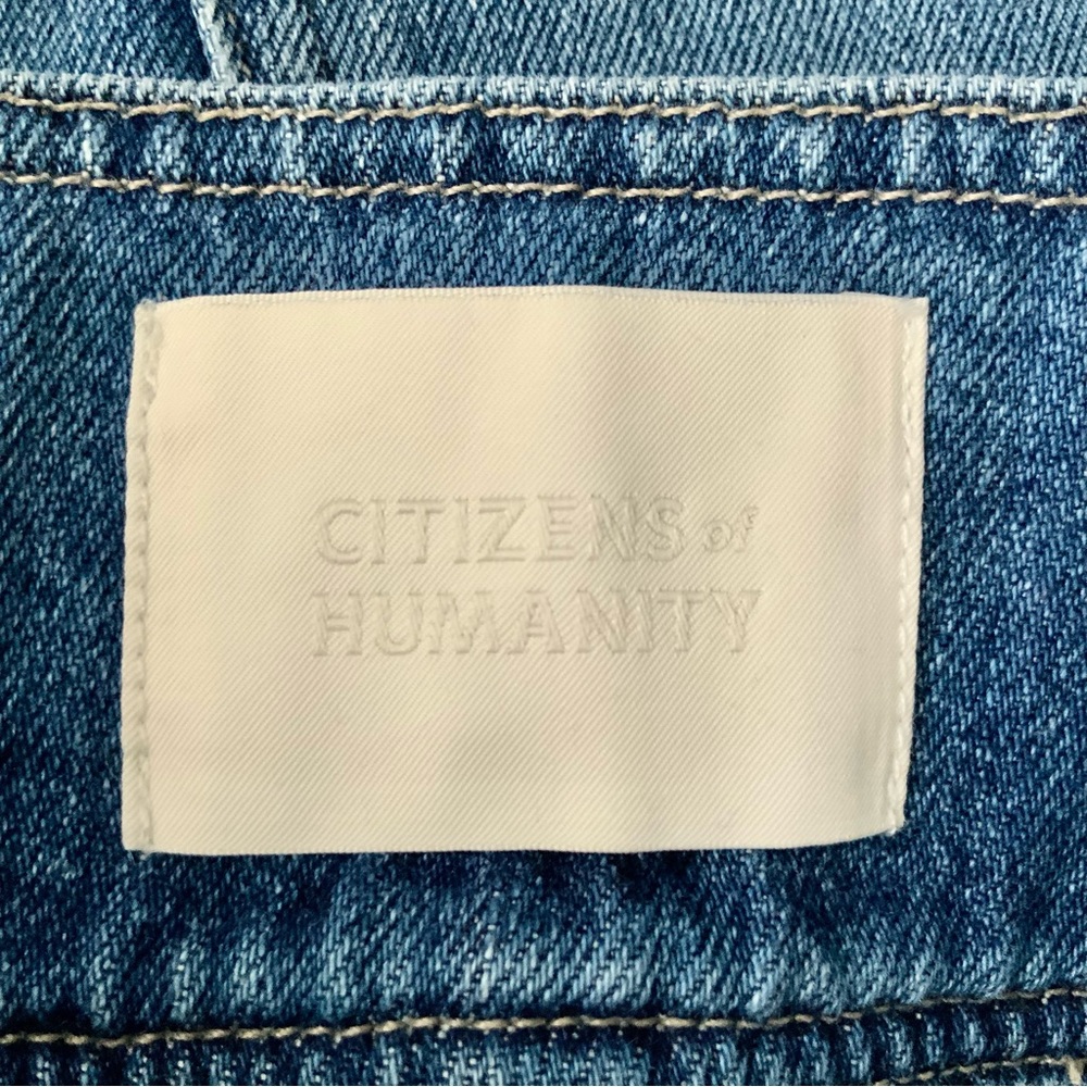 CITIZENS OF HUMANITY Noelle Belted Cargo Jeans High Waist Crop Blue Size 27 - Picture 11 of 16
